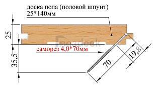 Саморезы для доски пола  4,0 x 70мм